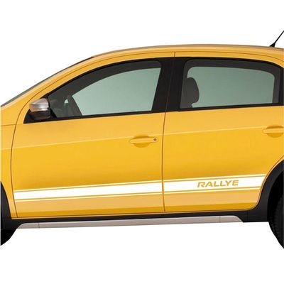 Kit Adesivos Faixas Laterais Gol Rallye G5 Branco Cor Branco