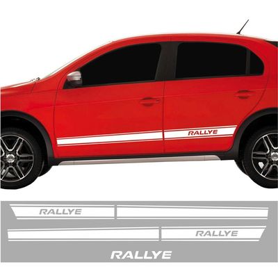 Kit Adesivos Faixas Laterais Gol Rallye G5 Branco Cor Branco