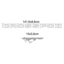 Kit Faixas Crossfox 2006 07 Adesivo Lateral Branco Volkswagen Cor Branco