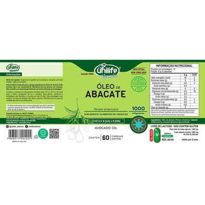 Kit 3 óleo De Abacate Unilife 60 Cápsulas