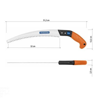 Serrote Fixo Para Poda 12,5" /320 Mm Tramontina Em Aço Com Cabo Emborrachado Tramontina