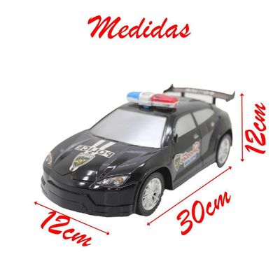 Kit 2 Brinquedo Carrinho Esportivo De Policia Fricção