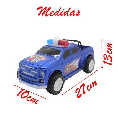 Kit 2 Brinquedo Camionetas Carrinho De Policia Fricção