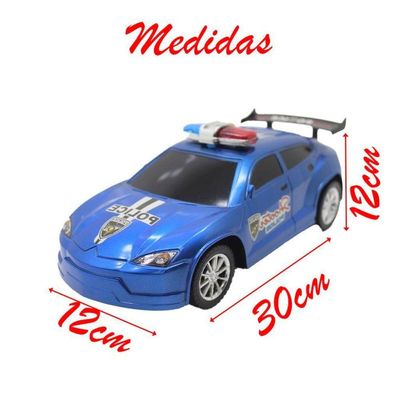 Kit 2 Brinquedo Carrinho Esportivo De Policia Fricção