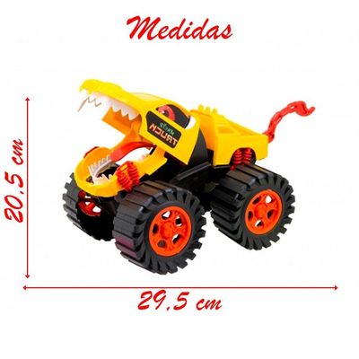 Brinquedo Monster Truck Tiger Carrinho Miniatura Picape Fricção 29,5cm