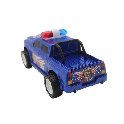 Brinquedo Camioneta Carrinho De Policia Fricção Azul