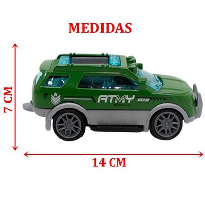 Kit 6 Carrinhos De Brinquedo Exército Miniatura Colecionável