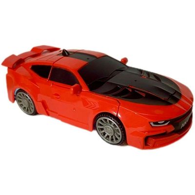 Carro Robô Brinquedo Elétrico Vermelho Transformers Leds Som