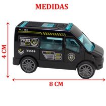 Kit 6 Carrinhos De Brinquedo Polícia Miniatura Colecionável