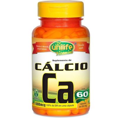 Cálcio Quelado Ca 60 Cápsulas Unilife