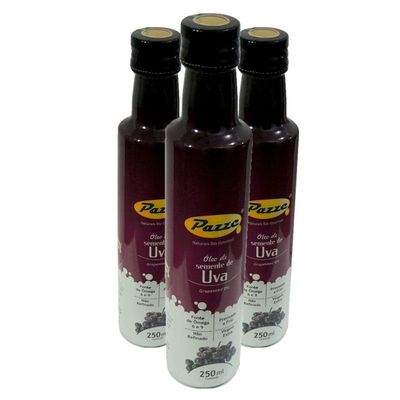 Kit 3 óleo De Semente De Uva Extra Virgem Pazze 250ml