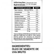 Óleo De Semente De Uva Extra Virgem Pazze 250ml