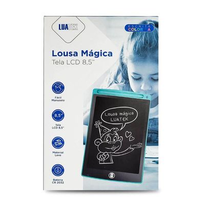 Lousa Mágica Digital Infantil Grande 8,5 Polegadas Vermelho