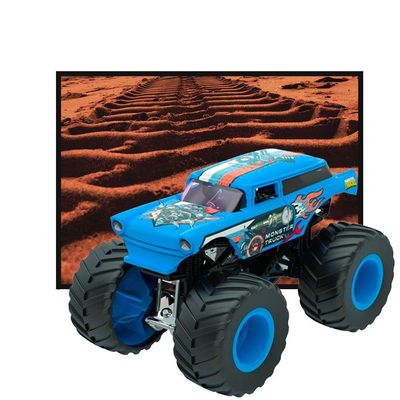 Carrinho Furious Machine Monster Truck 1:64 Big Foot Crazy Azul Fm004
