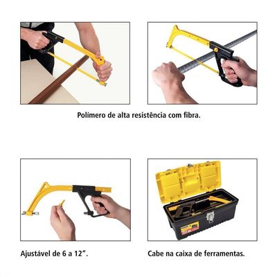 Arco De Serra Regulável 12" Tramontina Injetado Em Polímero Reforçado Tramontina