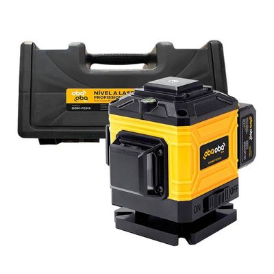 Nível Laser 3d Linha Verde Autonivelante Recarregável 12 Linhas Com Controle
