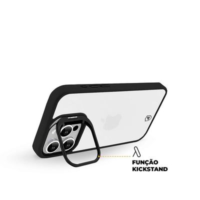 Kit Capa Gravity Preta E Pelicula Ultra Glass Para Iphone 15 Pro Max - Gshield