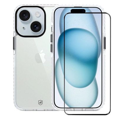 Kit Capa Urus Branca E Pelicula Ultra Glass Para Iphone 15 - Gshield