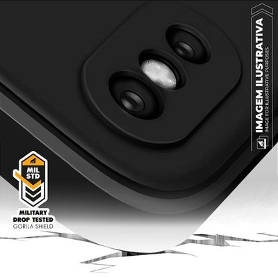 Capa Para Motorola Moto G45 - Silicon Veloz - Preta - Gshield