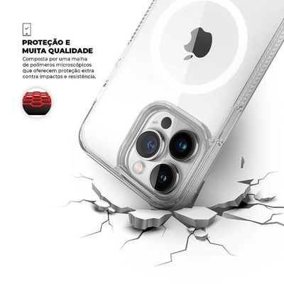 Kit Capa Anti-slip Magsafe E Pelicula Ultra Glass Para Iphone 15 Pro - Gshield