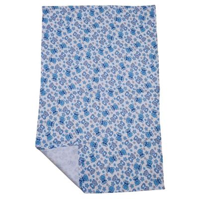 Kit 3 Cueiro Manta Flanelado Grande Aconchego Bebe Infantil Azul