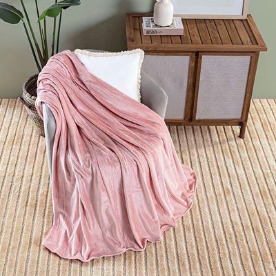 Cobertor Manta Terry Ultrasoft Flannel Queen 2,40m X 2,20m Lisa 01 Peça - Pink Sheel