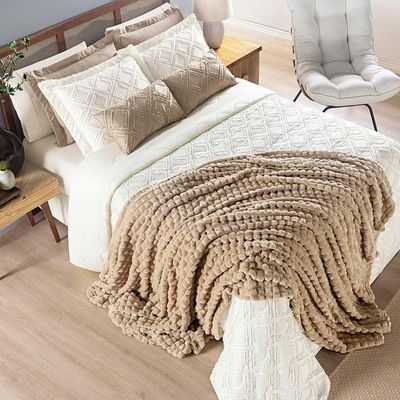 Cobertor Coberta Tok Max Queen Ultrasoft Alto Relevo Dupla Face - Frape