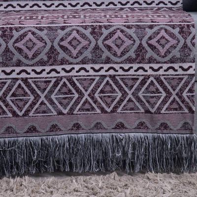 Manta Xale Rustic Jacquard 1 Pç Vermelho