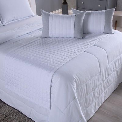 Peseira Queen Aurora 5 Peças Percal Branco