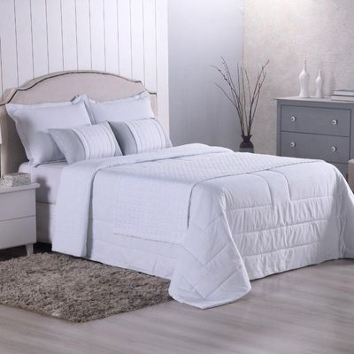 Peseira Queen Aurora 5 Peças Percal Branco