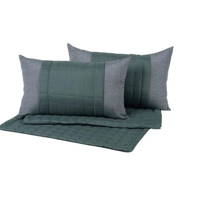 Peseira King Aurora 5 Peças Percal Verde