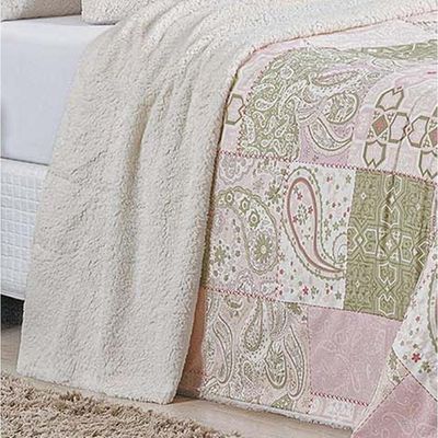 Cobertor Solteiro Top Line Estampado Hipercal/sherpa 1 Peça - Loire