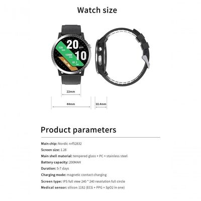 Relógio Inteligente Smartch Rc06 à Prova D'água Cinza Com Caixa De Varejo
