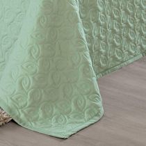 Cobre Leito King Florency Micropercal 200 Fios 3 Pçs Verde