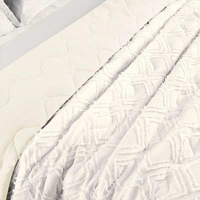 Cobre Leito Queen Lint Micropercal 300fios 3pç Offwhite
