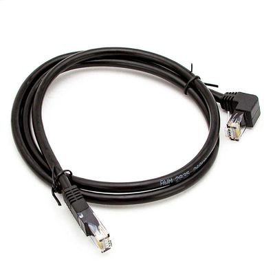 Cabo De Rede Cat5e Plug De 90º Graus Para Baixo - 50 Cm