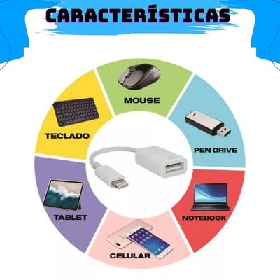 Kit 10 Cabos Otgs Usb Compatível Com Ios E Smartphone Pendrive Teclado Tipo C