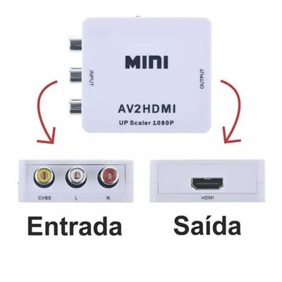 Conversor Adaptador Av Vídeo Mini Hd