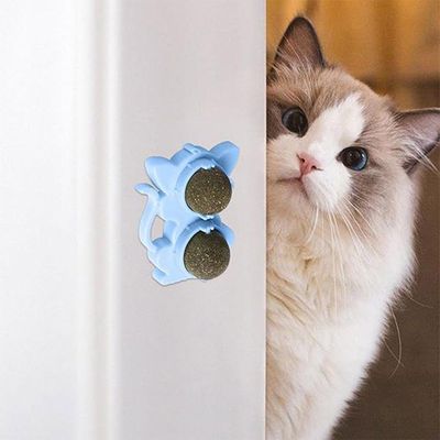 Brinquedo Erva De Gato Pet Catnip Menta Bola Bolinha Natural Animal De Estimaçao Interativo