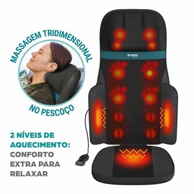 Assento Massageador Shiatsu Comfort Genis Relax Polishop | Bivolt
