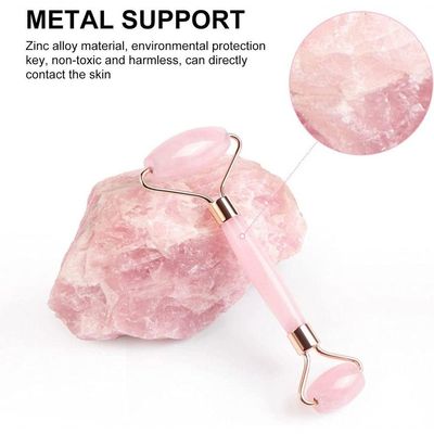 Rolo De Quartzo Rosa, Massageador Facial Com Rolo De Quartzo Rosa Jade Natural Massagem