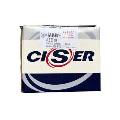 Parafuso Auto Atarraxante Panela Phillips - Ciser 4,2x19 - 500 Peças