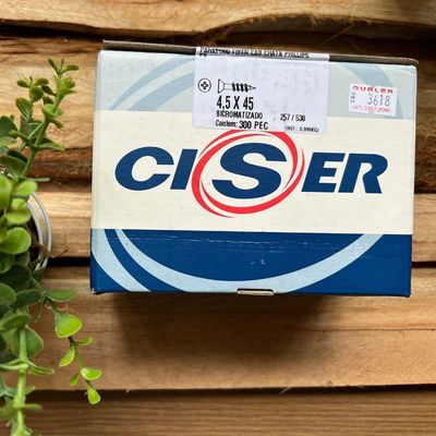 Parafuso Fixer Chato Phillips - Ciser 4,5x45 - 300 Peças