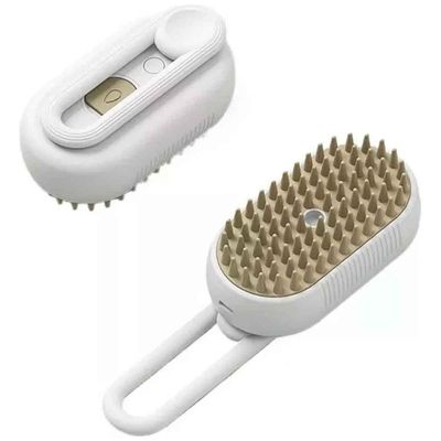 Kit 2 Escovas Pet Vapor Usb Para Gato E Cachorro 3 Em 1