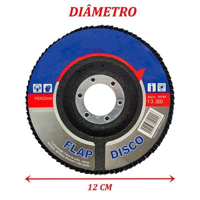 Kit 2 Disco Flap Lixa Profissional De Desbaste Aço Madeira