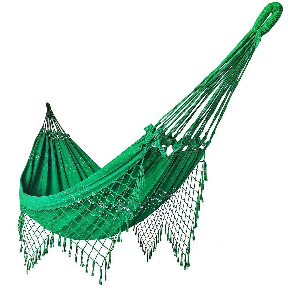 Rede De Dormir Casal Balanço De Algodão verde Bandeira