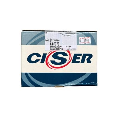 Parafuso Fixer Chato Phillips - Ciser 6,0x70 - 100 Peças