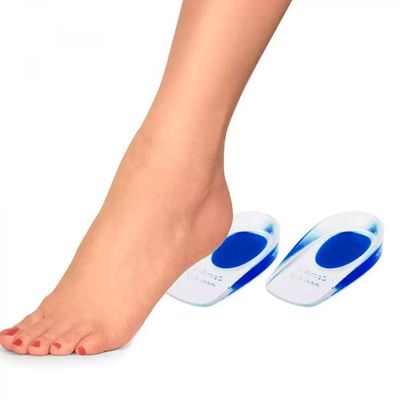 Palmilha Silicone Gel Sml Ortopédica Calcanhar Calcanheira Branco