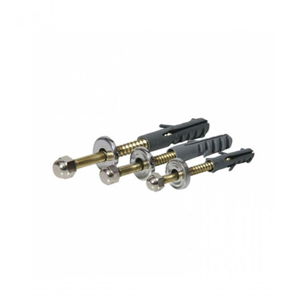 Parafuso Sanit Latonado Luxo Bucha 12 02Pcs Blister