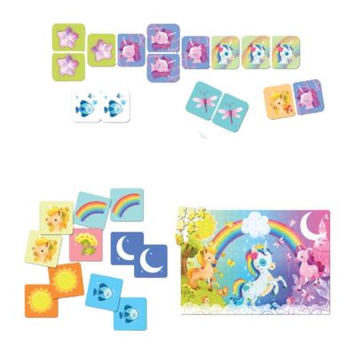 Super Kit Jogos 3 Em 1 Unicórnio Metalizado Toyster